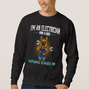 Sudadera Hombres Soy electricista y papá nada me asusta