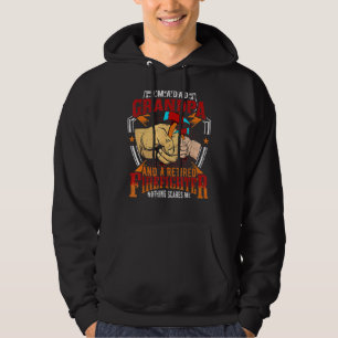 Sudadera Hombres, soy papá, abuelo retirado, bombero. Nada 