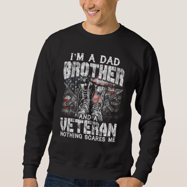 Sudadera Hombres, soy un padre hermano veterano, nada me as (Anverso)