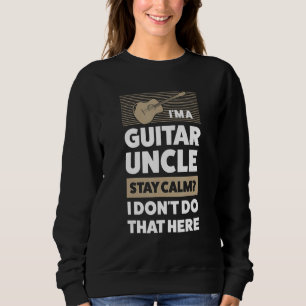 Sudadera Hombres Soy un tío de guitarra mantengan la calma