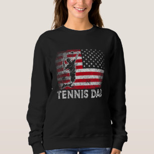Sudadera Hombres Tenis Papá Vintage Padre Retro Bandera Est
