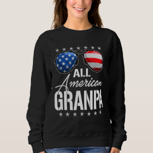 Sudadera Hombres Todo Abuelo Americano Gafas De Sol Bandera