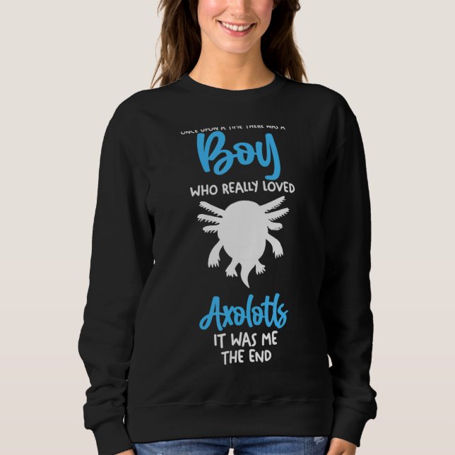 Sudadera Hombres Un Niño Que Ama A Axolotl (Anverso)