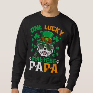 Sudadera Hombres Un Perro Afortunado Papa Gracioso Padre Ma
