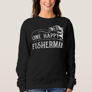 Sudadera Hombres Un Pescador Feliz Por Pescar El Feliz Fi