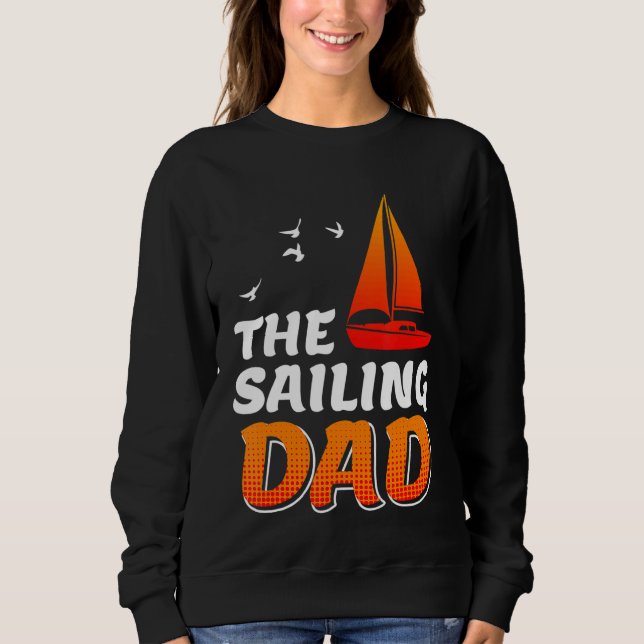 Sudadera Hombres vela papá marinero papi barco vela (Anverso)