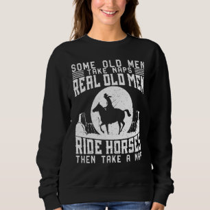 Sudadera Hombres viejos reales montan caballos a caballo ca