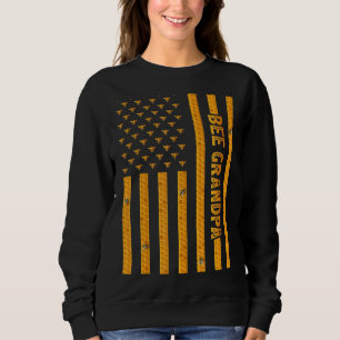 Sudadera Hombres vintage abee bandera estadounidense abeja