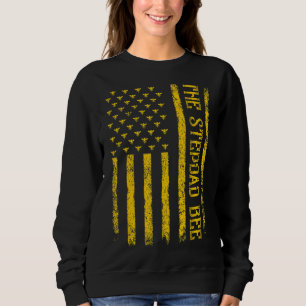Sudadera Hombres Vintage Bee American Flag The Stepdad Bee 