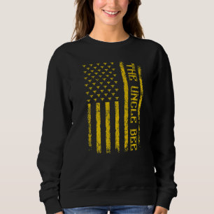 Sudadera Hombres Vintage Bee Bandera Americana El Tío Abeja