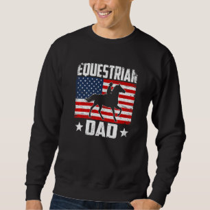 Sudadera Hombres Vintage Ecuestre Dad Uu Bandera Angustiada