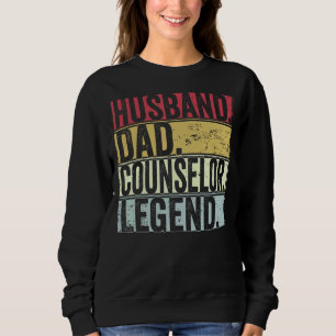 Sudadera Hombres Vintage Esposo Padre Consejero Leyenda Pad