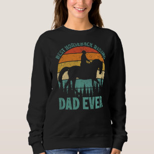 Sudadera Hombres Vintage Mejor Caballo Montando Papá Nunca