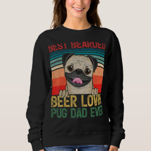 Sudadera Hombres Vintage Mejor Cerveza de Cabello Lovin Pug