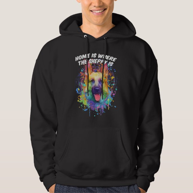 Sudadera Home Is Where the Sheppy Is German Shepherd (Anverso)