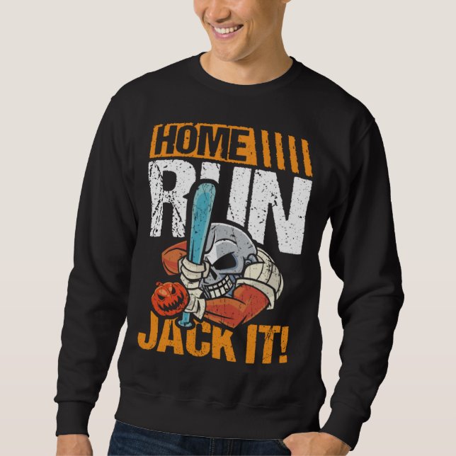 Sudadera Home run jack it baseball player and baseball (Anverso)