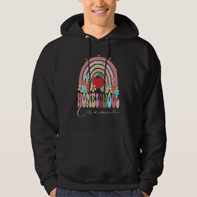 Sudadera Homeschool Crew Back To School Rainbow Retro Groov (Anverso)