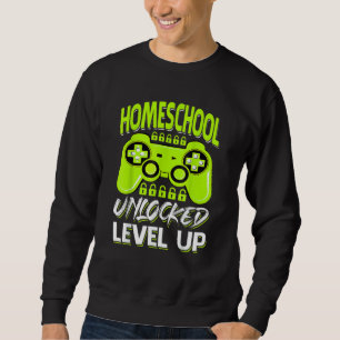 Sudadera Homeschool Desbloqueado Nivel Arriba Video Gamer D