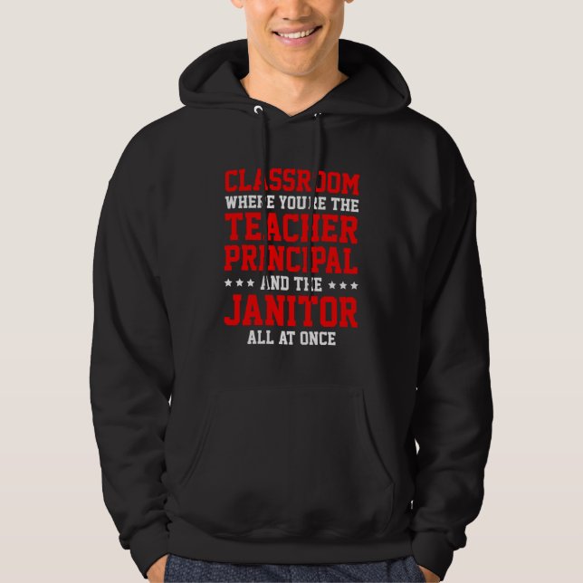 Sudadera Homeschool MomTeaching You're the Teacher Principa (Anverso)