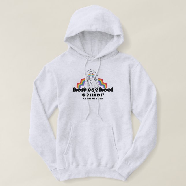 Sudadera Homeschool Senior 2025 Edición de Hoodie PRIDE (Diseño del anverso)