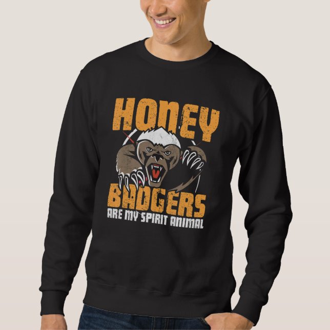 Sudadera Honey Badgers My Spirit Animals  Honey Badger   (Anverso)
