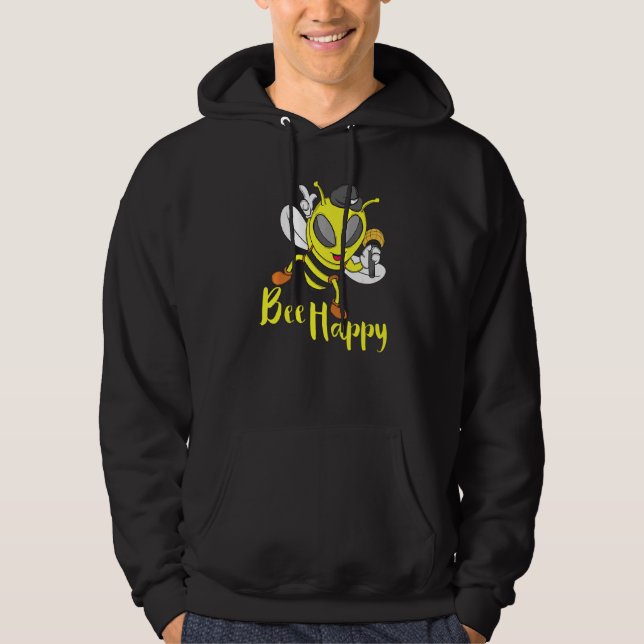 Sudadera Honey Bee Lover Bee Happy Beekeeper (Anverso)