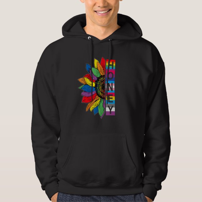Sudadera Honey LGBTQ Gay Pride Sunflower (Anverso)