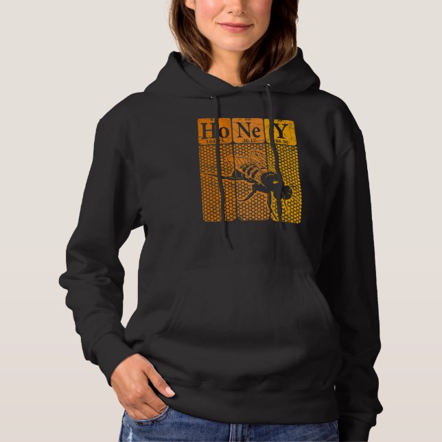 Sudadera Honey Periodic Table Elements Beekeeper Retro Apia (Anverso)