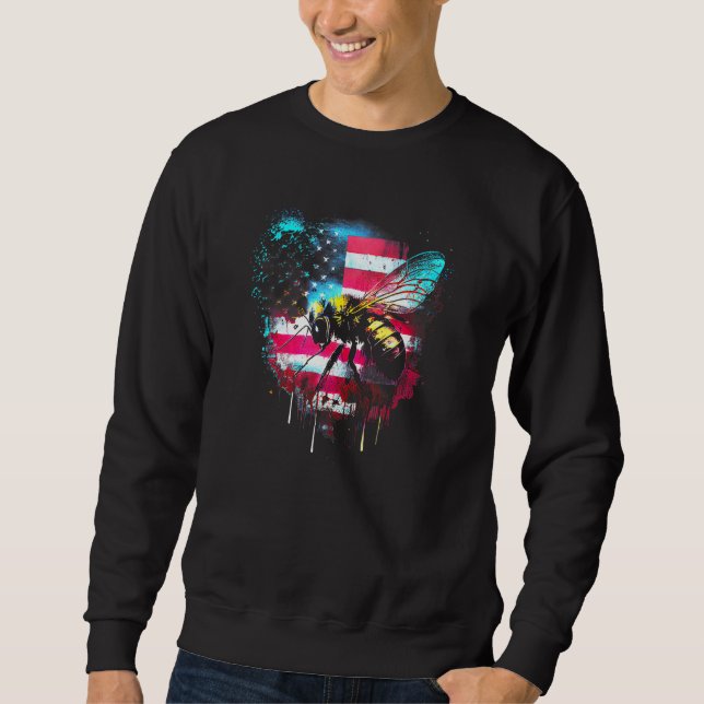 Sudadera Honeybee and bumble bee for American hive beekeepe (Anverso)