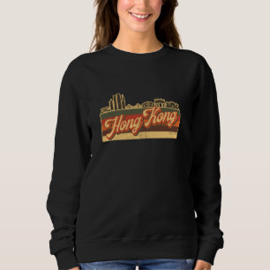 Sudadera Hong Kong Skyline & Retro Stripes - Orgullo canton