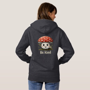 Sudadera Hongo lindo con una gran sonrisa Sé amable con la