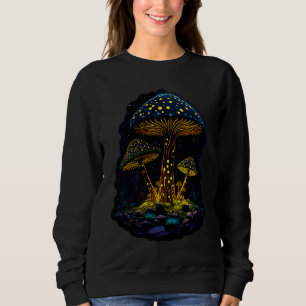 Sudadera Hongos Coloridos En La Oscuridad Para Seta