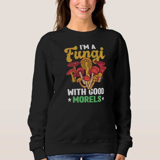 Sudadera Hongos hongos Micelio Toadstool Mycology Morel F (Anverso)