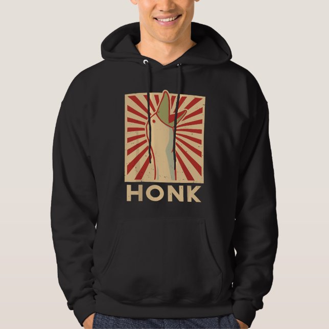 Sudadera Honk goose - Funny Duck chicken meme Gift Idea  (Anverso)