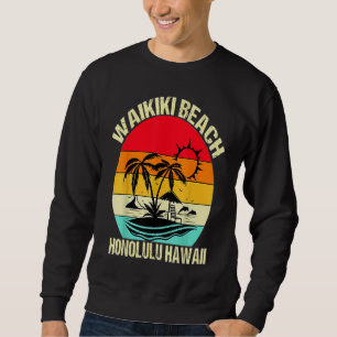 Sudadera Honolulu Hawái Playa Waikiki Vacaciones Familiares