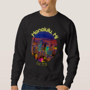 Sudadera Honolulu Hawái Retro Vaporwave de los 90 Paseo por