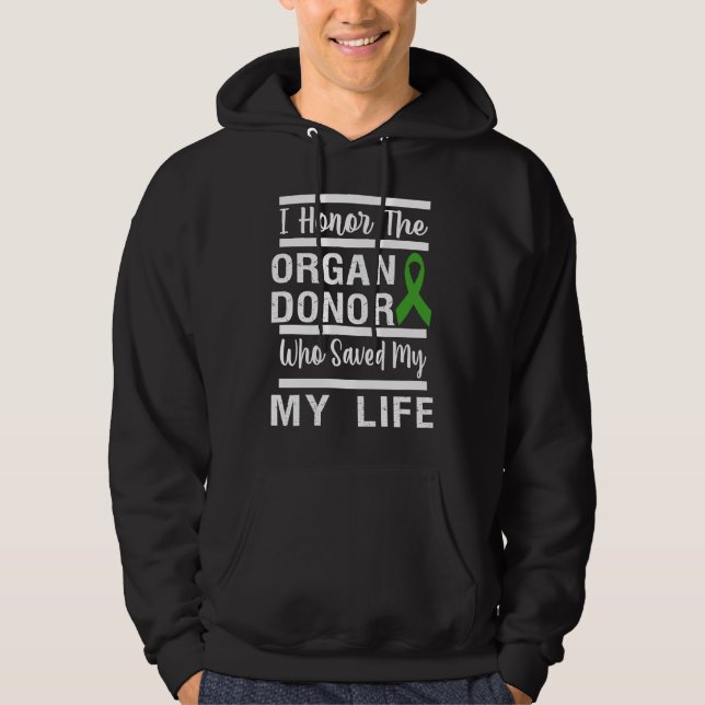 Sudadera honor organ donor dad mom greatful donate life kid (Anverso)