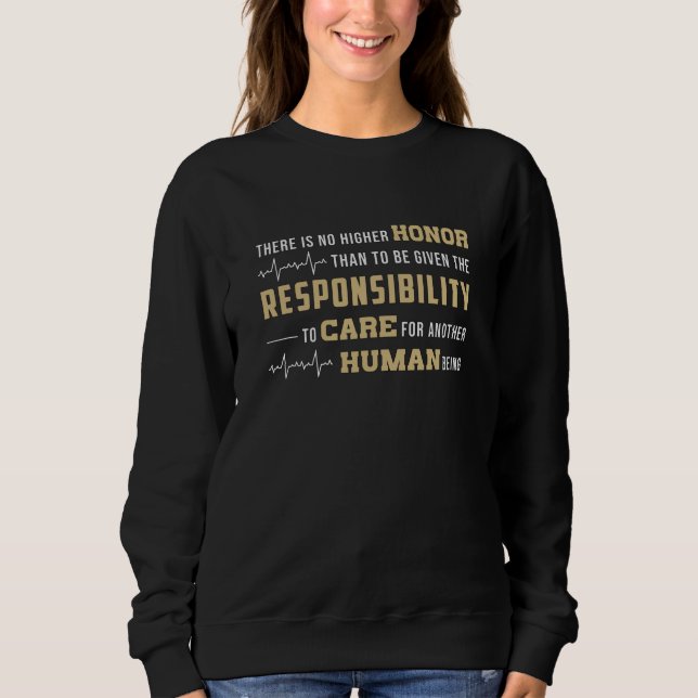 Sudadera Honor Paramédico Para Ayuda Ambulancia EMS Funny (Anverso)