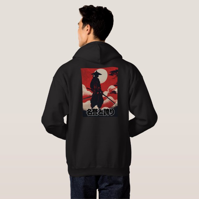 Sudadera Honor y coraje de Samurai (Reverso completo)