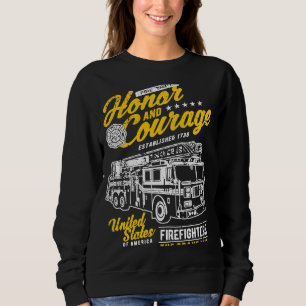 Sudadera Honory Coraje Bombero Departamento de Bomberos Cam