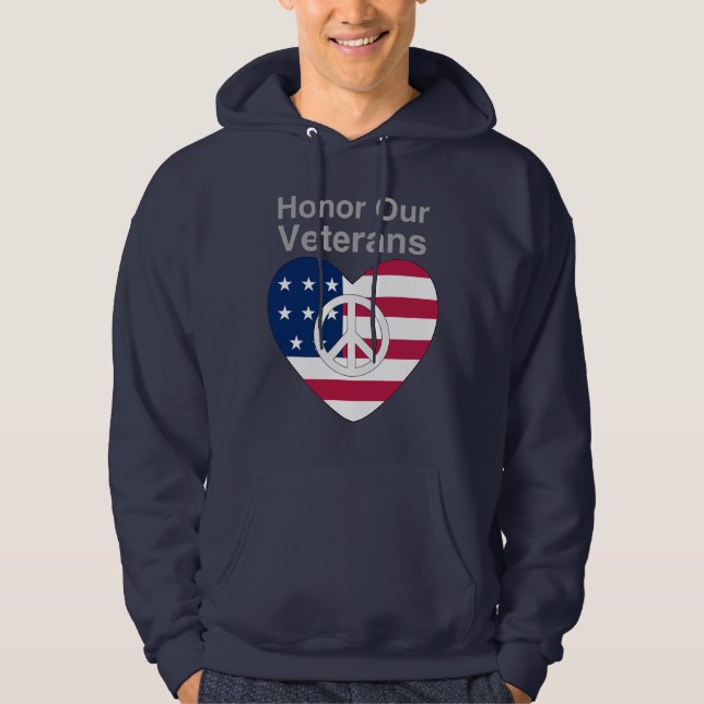 Sudadera Honrar a nuestros veteranos con una camiseta de co (Anverso)