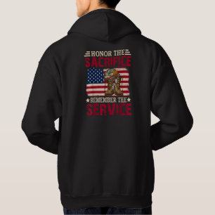Sudadera Honrar el Sacrificio Recordar el Servicio Militar