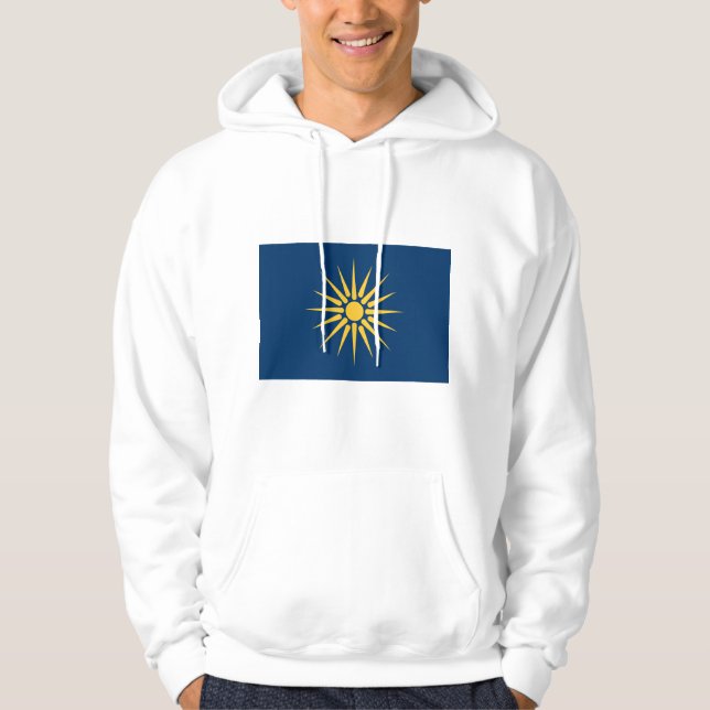Sudadera Hooded Sweatshirt with Flag of Macedonia, Greece (Anverso)