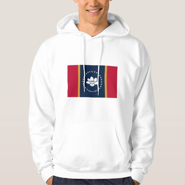 Sudadera Hooded Sweatshirt with Flag of Mississippi State (Anverso)