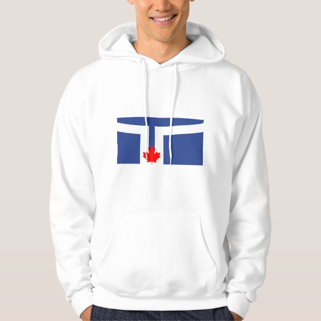 Sudadera Hooded Sweatshirt with Flag of Toronto, Canada (Anverso)