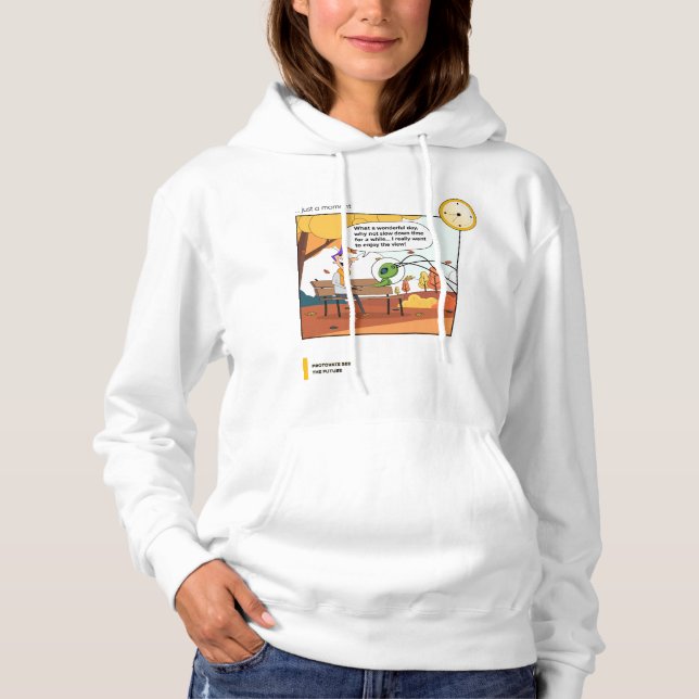 Sudadera Hoodie al estilo de los cómics blancos (Anverso)