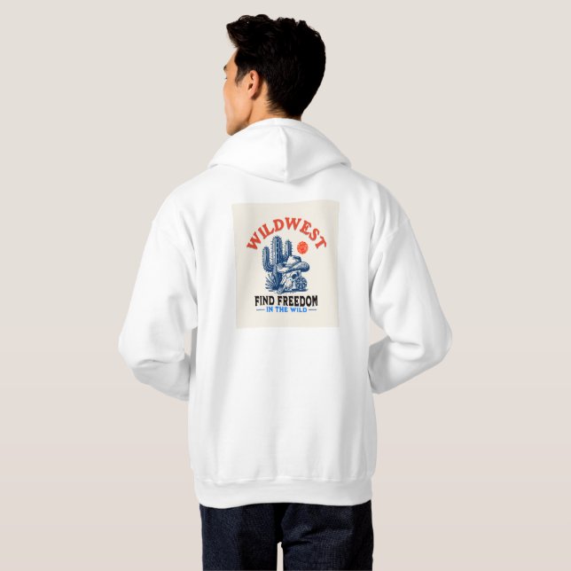 Sudadera Hoodie "Cactus del Oeste" (Reverso completo)