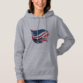 Sudadera Hoodie, chica de bandera de EE.UU.