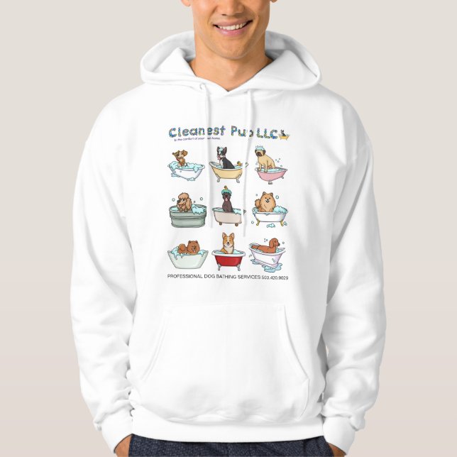 Sudadera Hoodie Cleanest Pup LLC (Anverso)