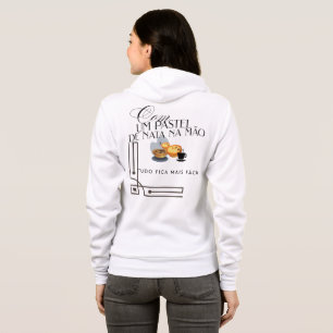 Sudadera Hoodie com um pastel de nata